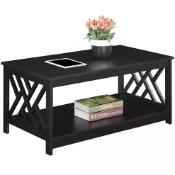Kirklands Home Cut-Out Sides Coffee Table Black Online