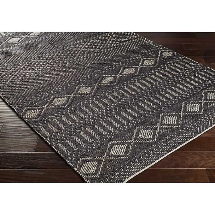 Kirklands Home Diamond Jute Area Rug, 8x10 Black Online
