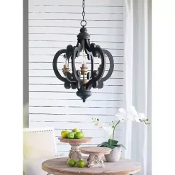 Kirklands Home Black Distressed Gold Chandelier Clearance