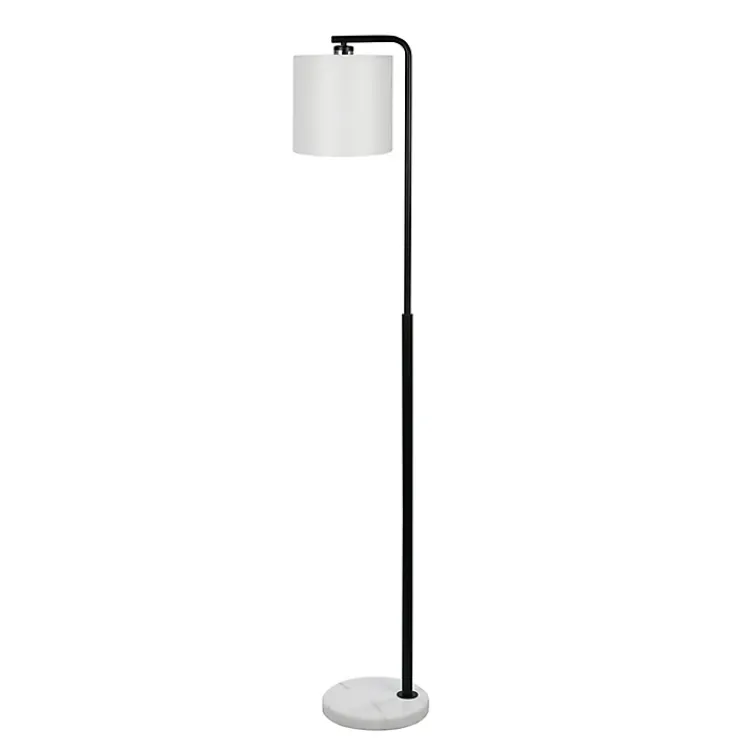 Kirklands Home Black Downbridge Marble Base Floor Lamp White Best
