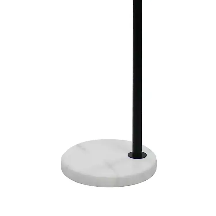 Kirklands Home Black Downbridge Marble Base Floor Lamp White Best