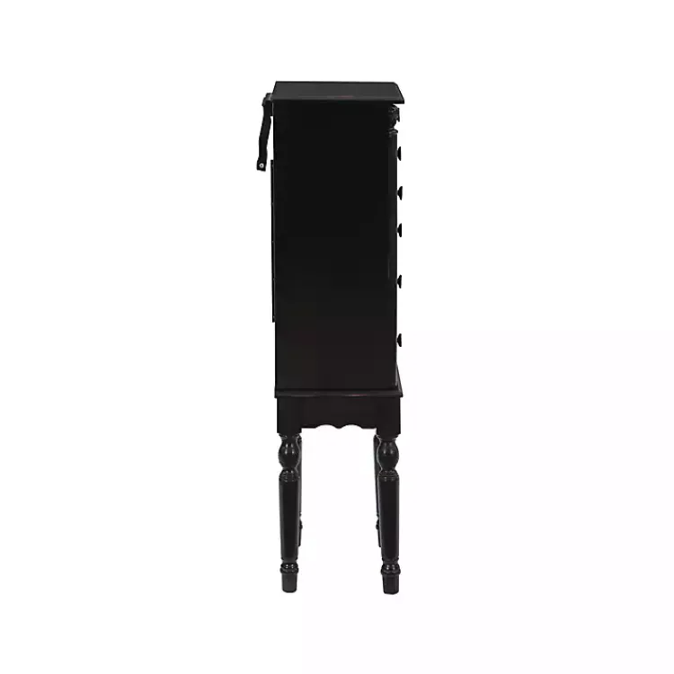 Kirklands Home 5-Drawer Ollie Petite Jewelry Armoire Black New
