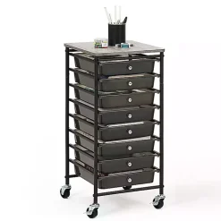 Kirklands Home 8-Drawer Rolling Storage Cart Black New