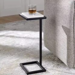 Kirklands Home Elevated Marble Accent Table Black Online