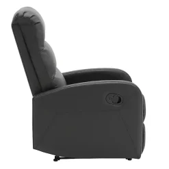 Kirklands Home Faux Leather Dormi Recliner Black New
