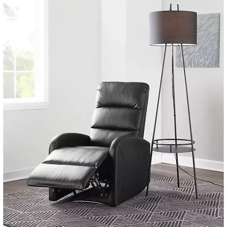 Kirklands Home Faux Leather Dormi Recliner Black New