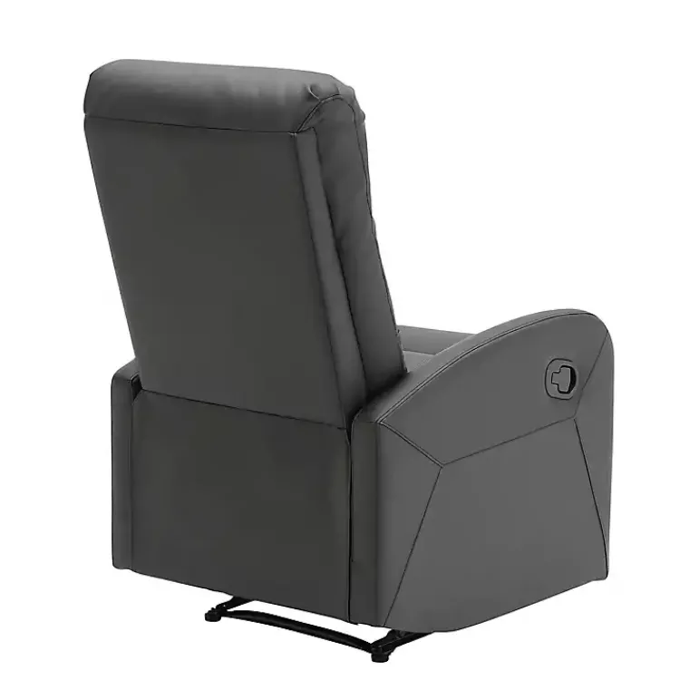 Kirklands Home Faux Leather Dormi Recliner Black New