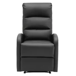 Kirklands Home Faux Leather Dormi Recliner Black New
