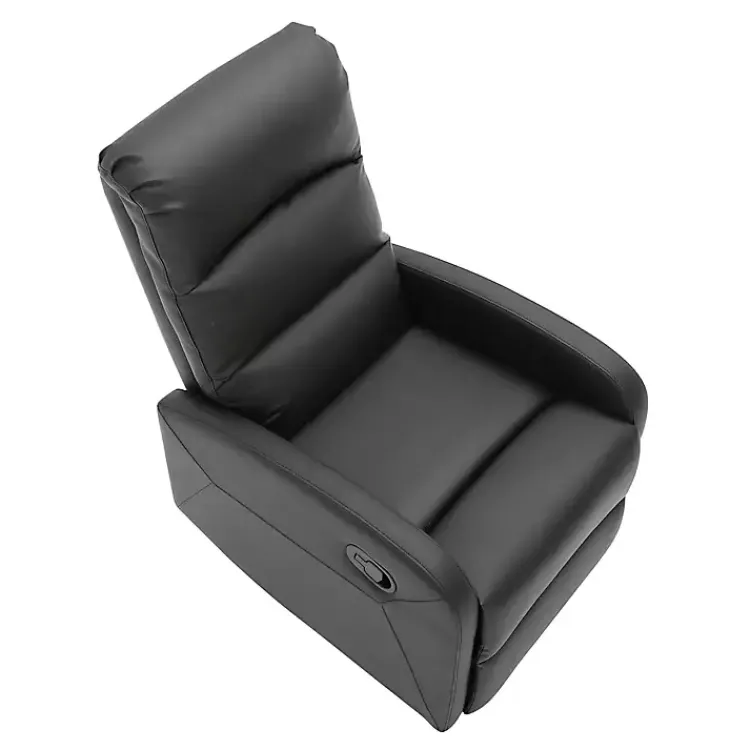 Kirklands Home Faux Leather Dormi Recliner Black New