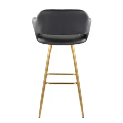 Kirklands Home Faux Leather Marge Bar Stools, Set of 2 Black Outlet