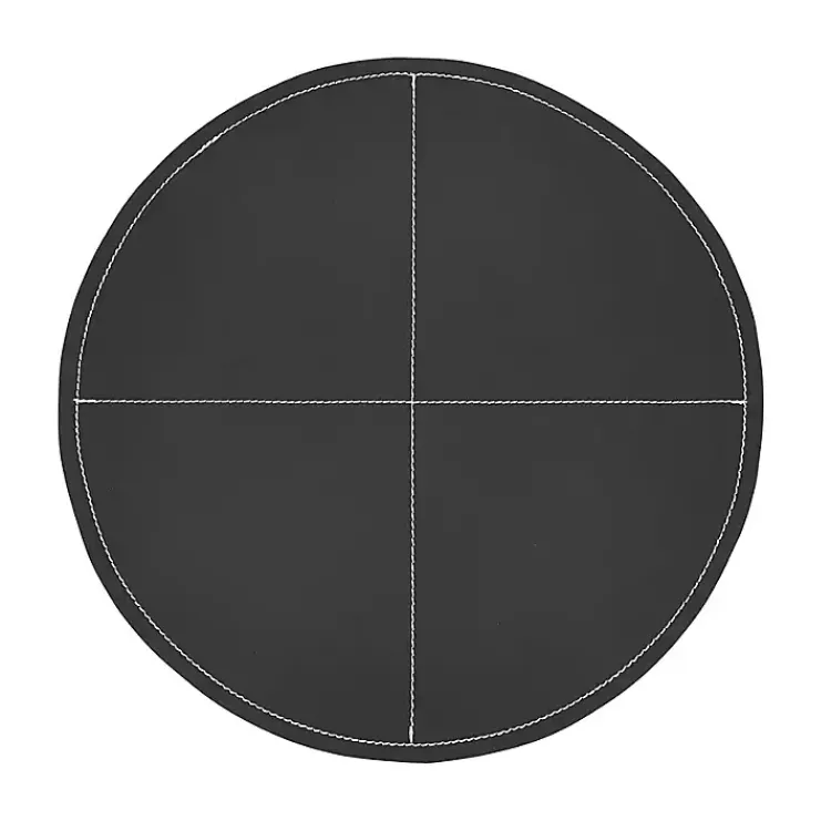 Kirklands Home Faux Leather Placemats, Set of 4 Black Online