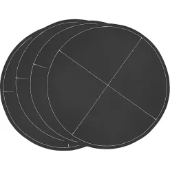 Kirklands Home Faux Leather Placemats, Set of 4 Black Online