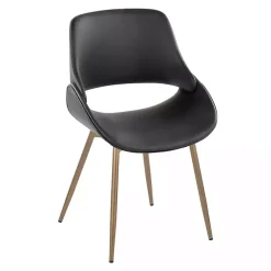 Kirklands Home Faux Leather Scooped Accent Chairs, Set of 2 Black Online