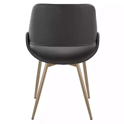 Kirklands Home Faux Leather Scooped Accent Chairs, Set of 2 Black Online