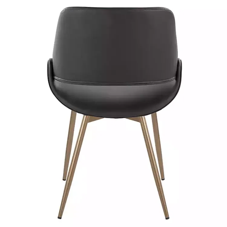 Kirklands Home Faux Leather Scooped Accent Chairs, Set of 2 Black Online
