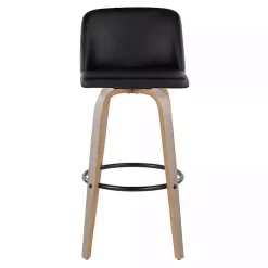 Kirklands Home Faux Leather Torino Bar Stools, Set of 2 Black Hot