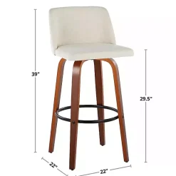 Kirklands Home Faux Leather Torino Bar Stools, Set of 2 Black Hot