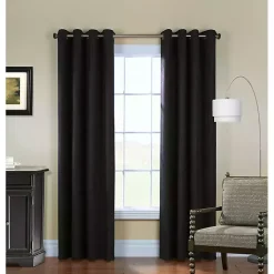 Kirklands Home Faux Suede out Curtain Panel, 95 in. Black Best