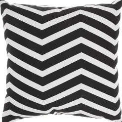 Kirklands Home Floral Chevron Outdoor Throw Pillow Black Outlet