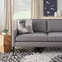 Kirklands Home Floral Chevron Outdoor Throw Pillow Black Outlet