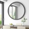 Kirklands Home Black Foiled Beaded Wall Mirror, 36 in. Outlet