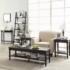 Kirklands Home French Country Half Round Console Table Black Clearance