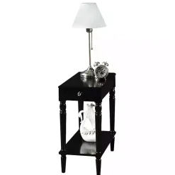Kirklands Home French Country Single Drawer Accent Table Black Best