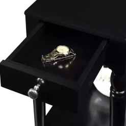 Kirklands Home French Country Single Drawer Accent Table Black Best