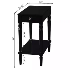 Kirklands Home French Country Single Drawer Accent Table Black Best
