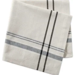 Kirklands Home French Stripe Napkins, Set of 6 Black Clearance