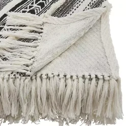 Blankets & Throws>Kirklands Home Black Geometric Diamond Throw