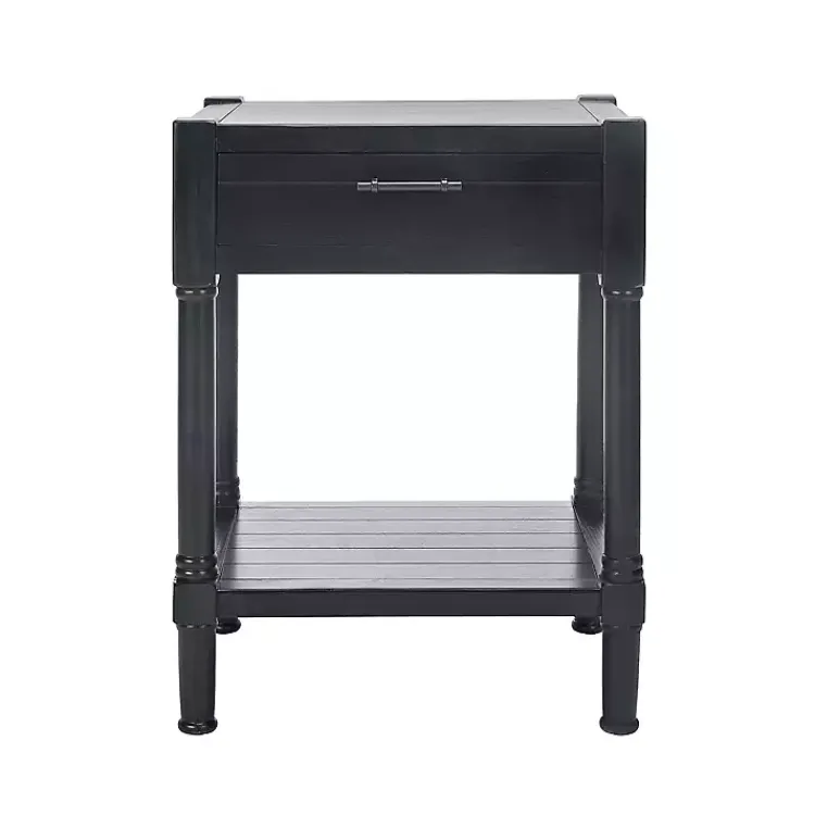 Kirklands Home Geometrical Industrial Pull Accent Table Black Sale