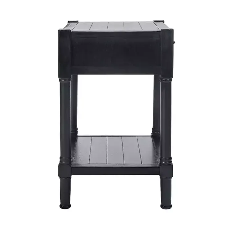 Kirklands Home Geometrical Industrial Pull Accent Table Black Sale