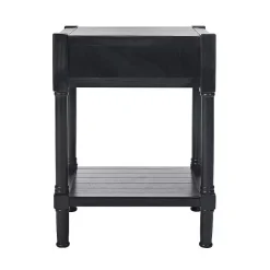 Kirklands Home Geometrical Industrial Pull Accent Table Black Sale