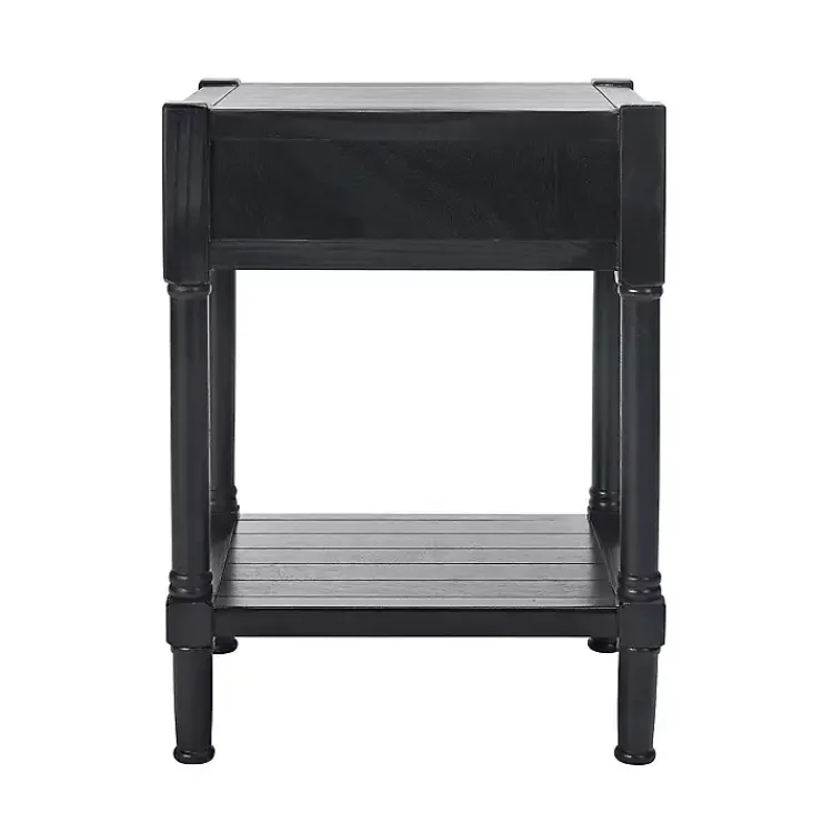 Kirklands Home Geometrical Industrial Pull Accent Table Black Sale