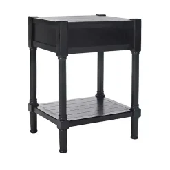 Kirklands Home Geometrical Industrial Pull Accent Table Black Sale