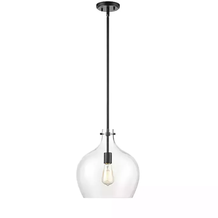 Kirklands Home Black Glass Globe Pendant Light Best
