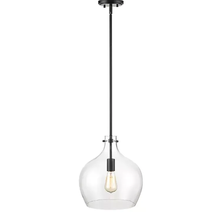 Kirklands Home Black Glass Globe Pendant Light Best