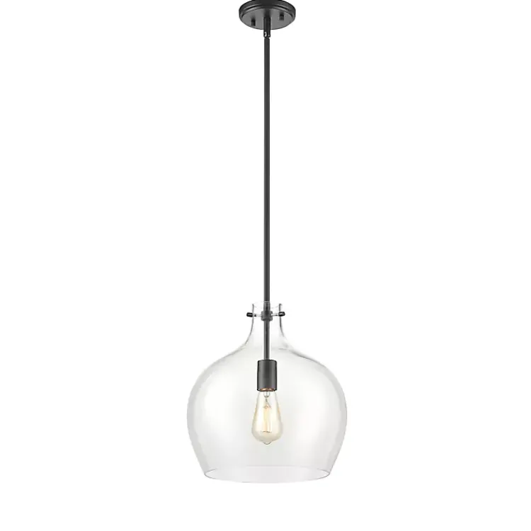 Kirklands Home Black Glass Globe Pendant Light Best