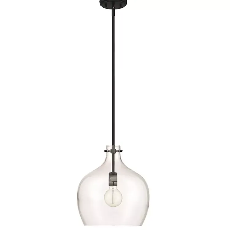 Kirklands Home Black Glass Globe Pendant Light Best