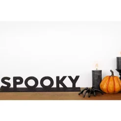 Halloween>Kirklands Home Glitter Spooky Tabletop Sign Black