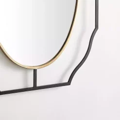 Kirklands Home Black Gold Scalloped Oval Frame Wall Mirror Online