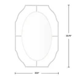 Kirklands Home Black Gold Scalloped Oval Frame Wall Mirror Online