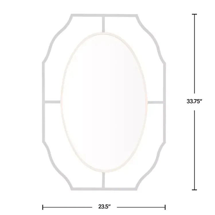 Kirklands Home Black Gold Scalloped Oval Frame Wall Mirror Online