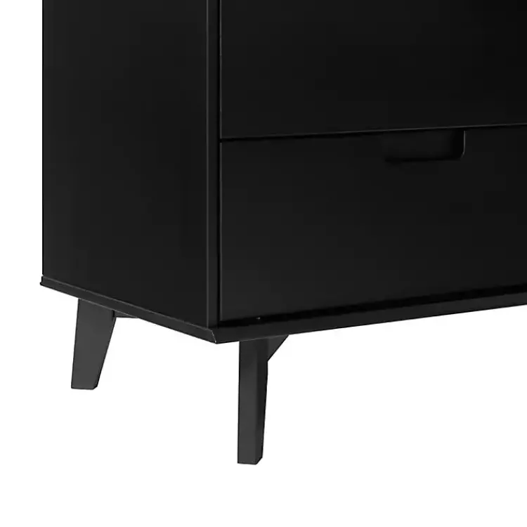 Kirklands Home Grooved Handle 6-Drawer Dresser Black