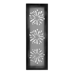 Kirklands Home Handcarved Wood Floral Wall Plaque Black Clearance