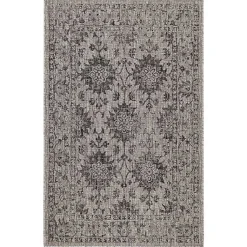 Kirklands Home Harris Botanical Outdoor Rug, 7x9 Black Sale