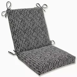 Kirklands Home Herringbone Outdoor Chair Cushion Black Clearance