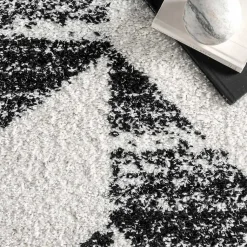 Kirklands Home Black Herringbone Shag Area Rug, 9x12 Discount