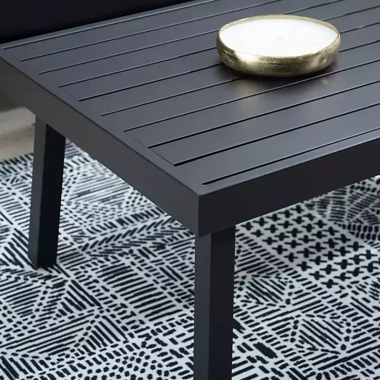 Kirklands Home Holland Outdoor Coffee Table Black Hot